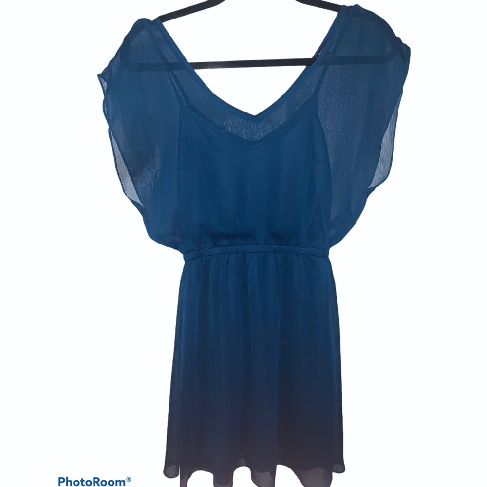 Express blue teal dress XS